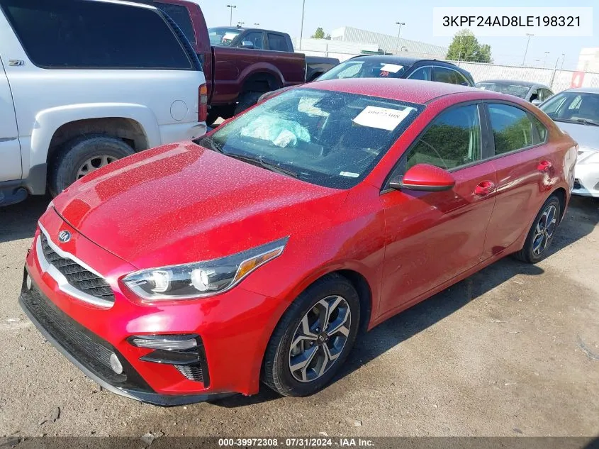 2020 Kia Forte Lxs VIN: 3KPF24AD8LE198321 Lot: 39972308