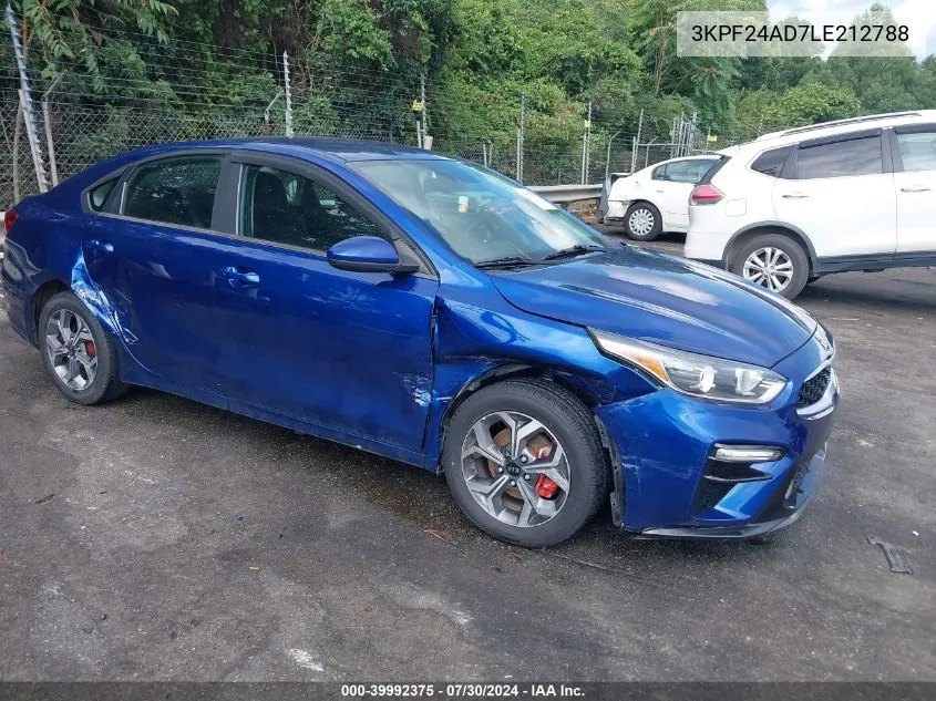 2020 Kia Forte Lxs VIN: 3KPF24AD7LE212788 Lot: 39992375