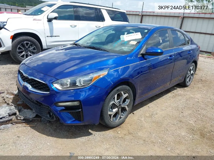 2020 Kia Forte Lxs VIN: 3KPF24AD5LE170377 Lot: 39993249