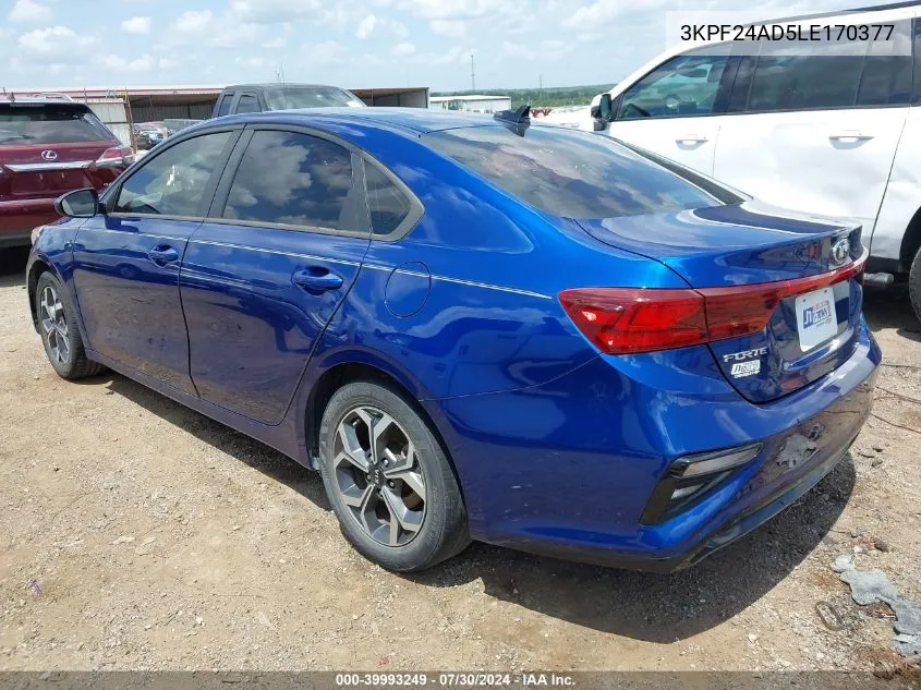 2020 Kia Forte Lxs VIN: 3KPF24AD5LE170377 Lot: 39993249