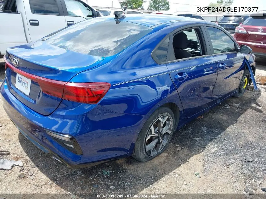 2020 Kia Forte Lxs VIN: 3KPF24AD5LE170377 Lot: 39993249