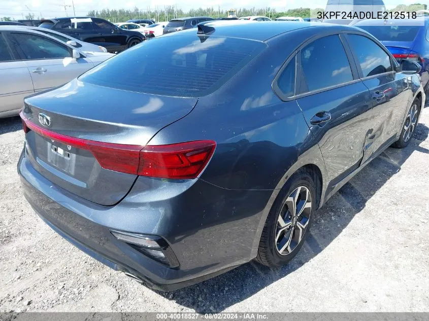 2020 Kia Forte Lxs VIN: 3KPF24AD0LE212518 Lot: 40018527