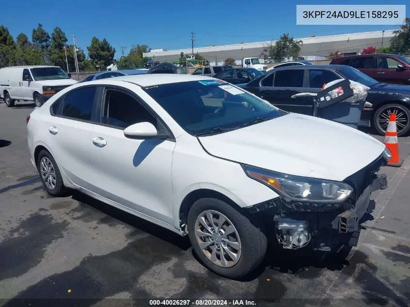 2020 Kia Forte Fe VIN: 3KPF24AD9LE158295 Lot: 40026297