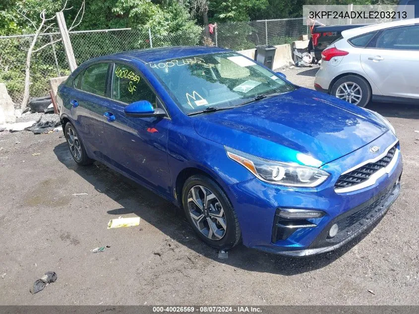 2020 Kia Forte Lxs VIN: 3KPF24ADXLE203213 Lot: 40026569