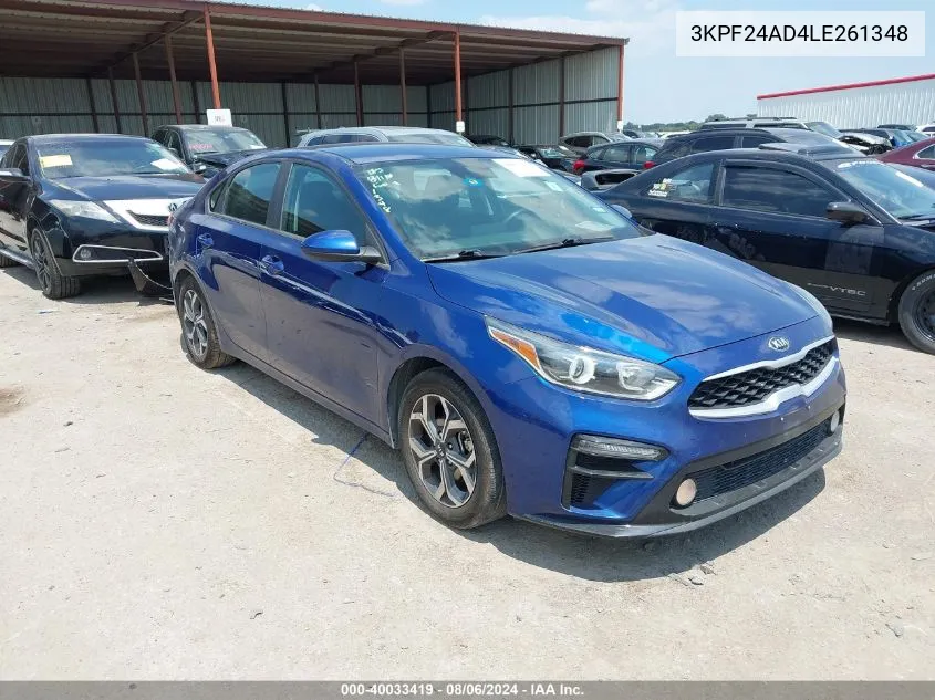 2020 Kia Forte Lxs VIN: 3KPF24AD4LE261348 Lot: 40033419