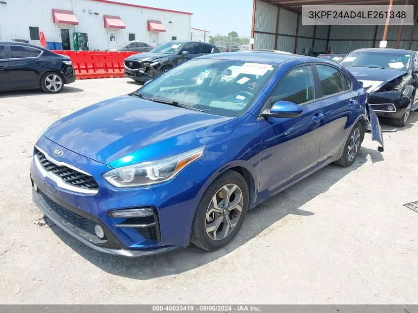 2020 Kia Forte Lxs VIN: 3KPF24AD4LE261348 Lot: 40033419