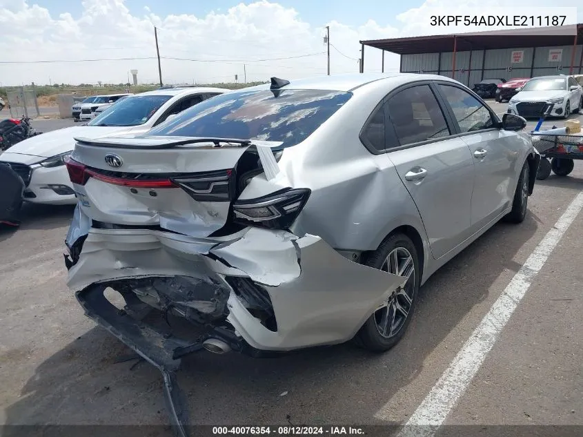 2020 Kia Forte Ex VIN: 3KPF54ADXLE211187 Lot: 40076354