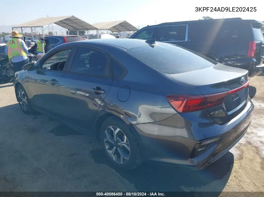 2020 Kia Forte Lxs VIN: 3KPF24AD9LE202425 Lot: 40086450