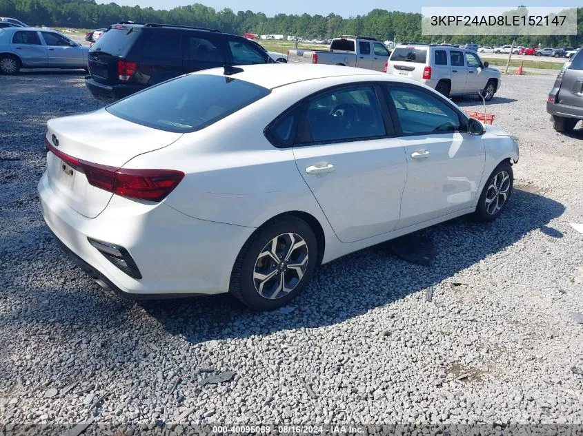 3KPF24AD8LE152147 2020 Kia Forte Lxs