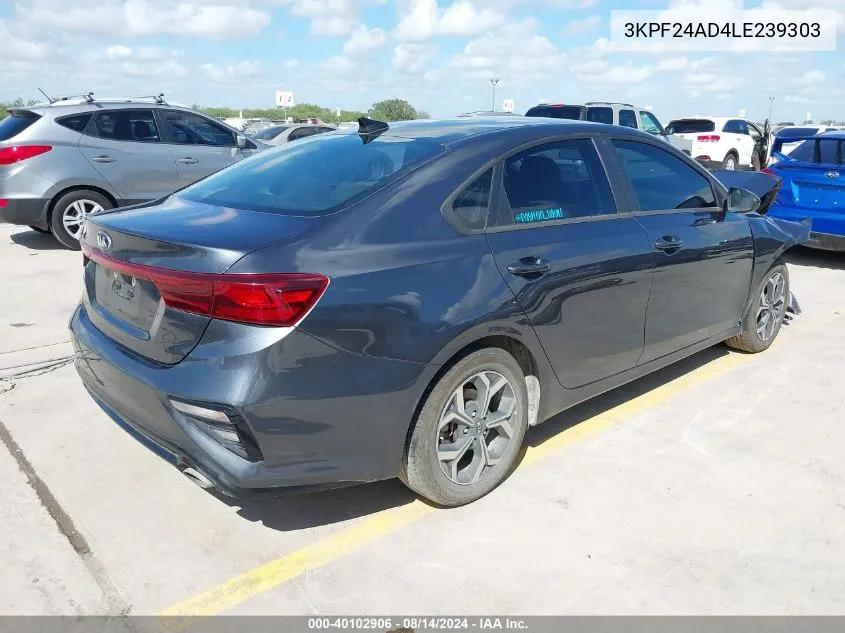 3KPF24AD4LE239303 2020 Kia Forte Lxs