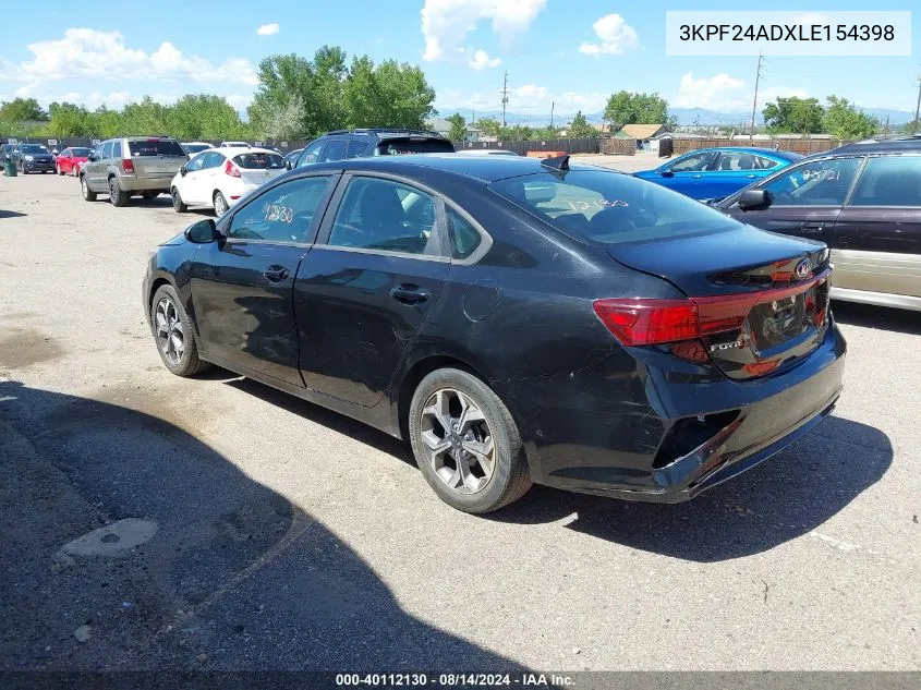 2020 Kia Forte Lxs VIN: 3KPF24ADXLE154398 Lot: 40112130