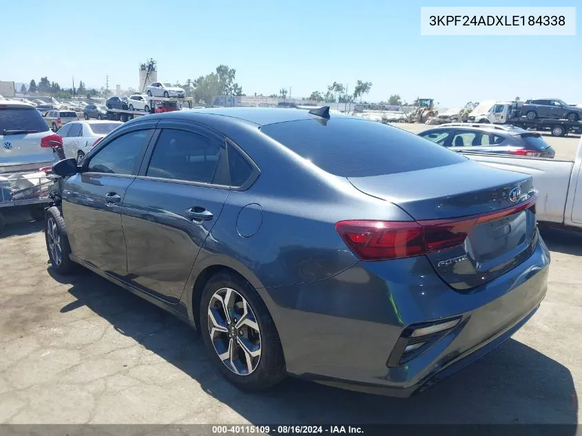 2020 Kia Forte Lxs VIN: 3KPF24ADXLE184338 Lot: 40115109