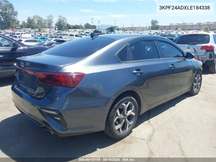 2020 Kia Forte Lxs VIN: 3KPF24ADXLE184338 Lot: 40115109