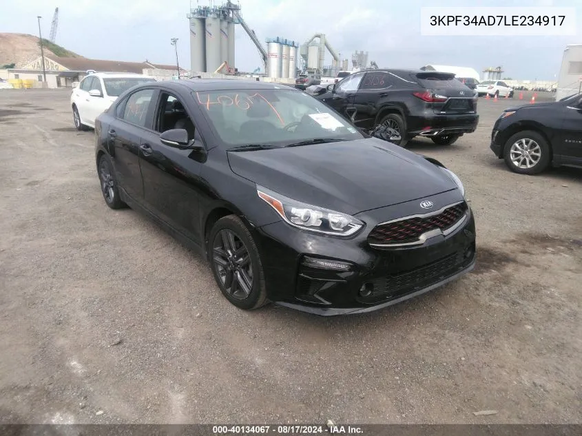 3KPF34AD7LE234917 2020 Kia Forte Gt-Line