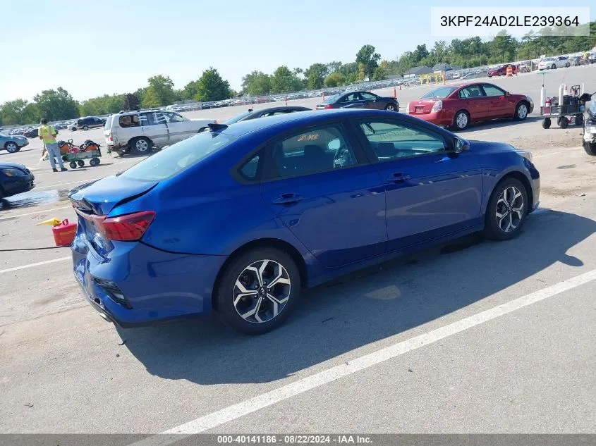 2020 Kia Forte Lxs VIN: 3KPF24AD2LE239364 Lot: 40141186