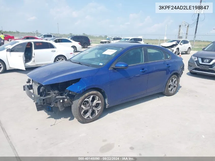 2020 Kia Forte Lxs VIN: 3KPF24AD2LE198847 Lot: 40145090