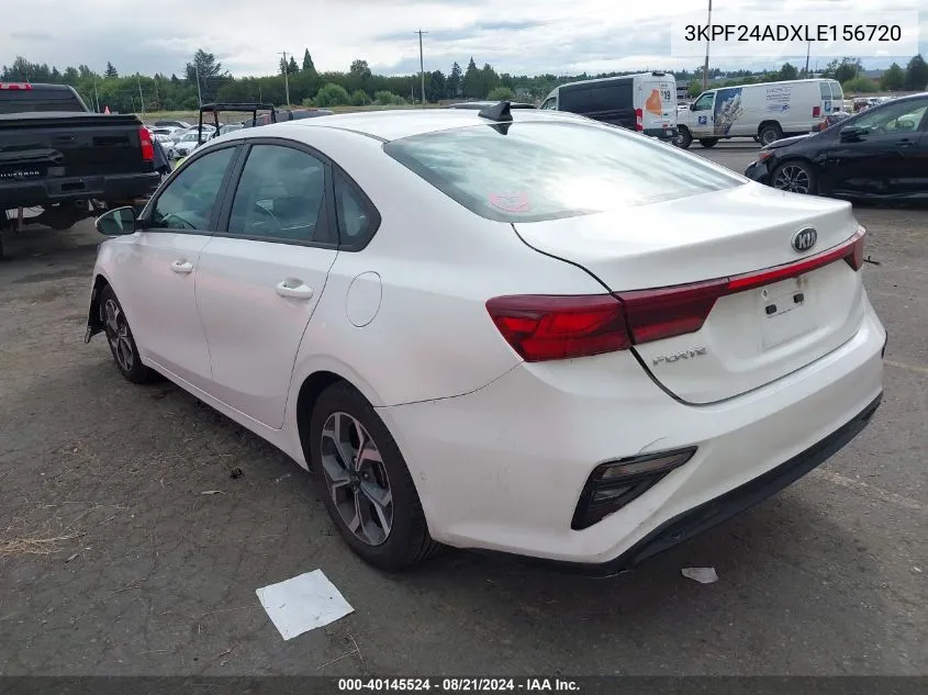 2020 Kia Forte Lxs VIN: 3KPF24ADXLE156720 Lot: 40145524