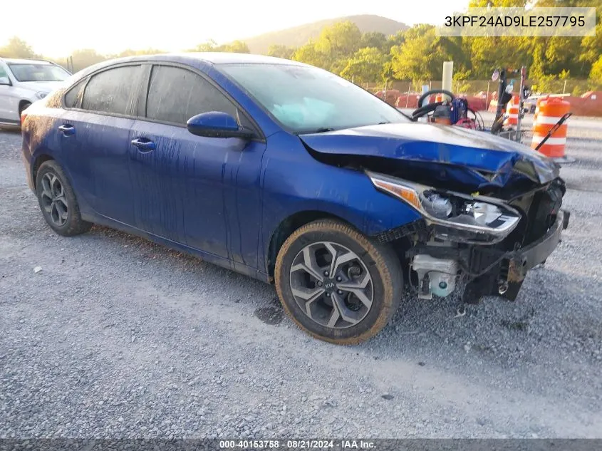 2020 Kia Forte Fe/Lxs VIN: 3KPF24AD9LE257795 Lot: 40153758