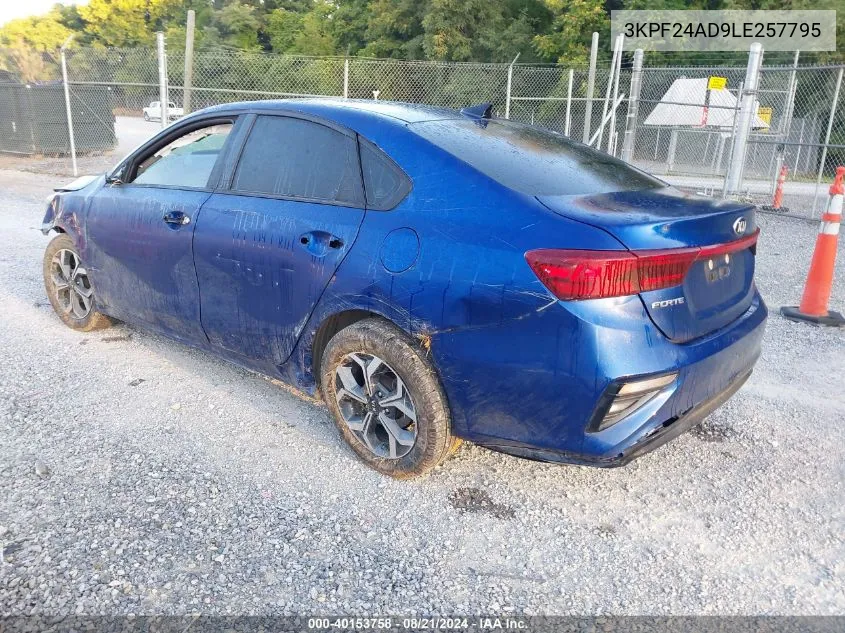 2020 Kia Forte Fe/Lxs VIN: 3KPF24AD9LE257795 Lot: 40153758