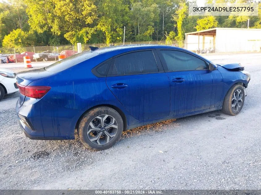 2020 Kia Forte Fe/Lxs VIN: 3KPF24AD9LE257795 Lot: 40153758