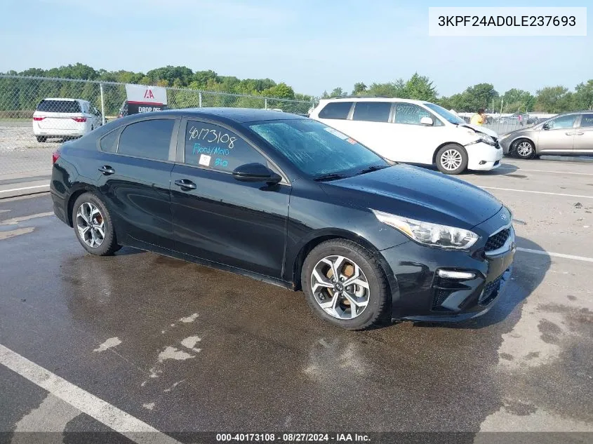 2020 Kia Forte Lxs VIN: 3KPF24AD0LE237693 Lot: 40173108