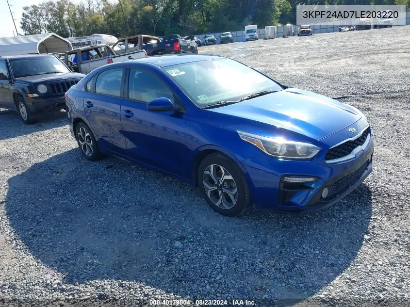 2020 Kia Forte Lxs VIN: 3KPF24AD7LE203220 Lot: 40179504