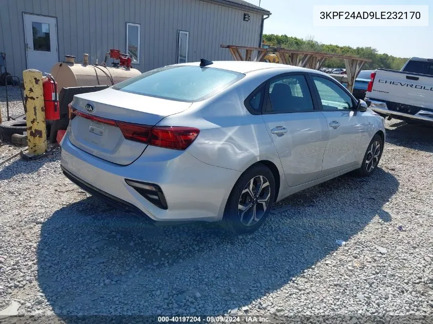 2020 Kia Forte Lxs VIN: 3KPF24AD9LE232170 Lot: 40197204