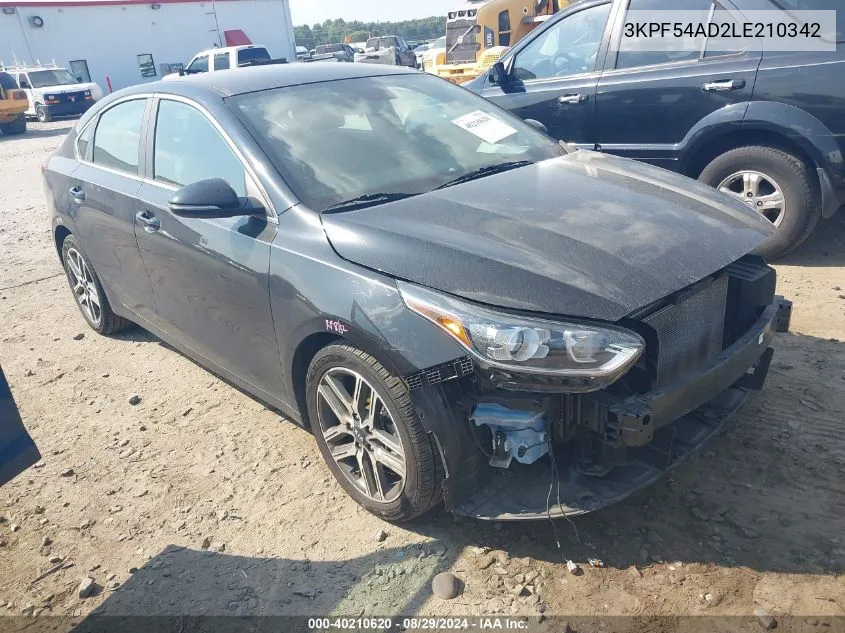 3KPF54AD2LE210342 2020 Kia Forte Ex