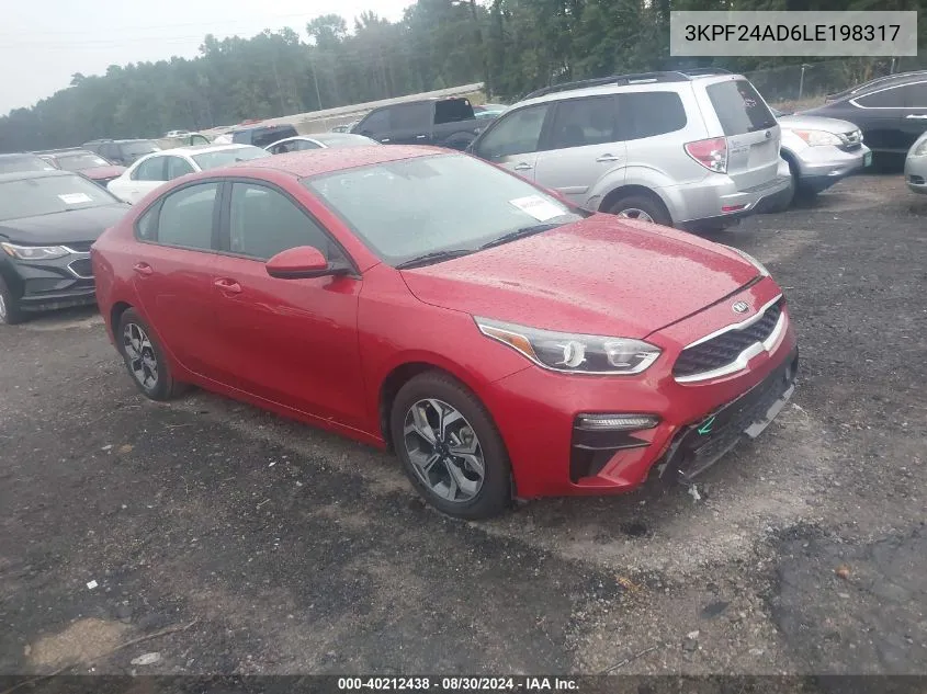 2020 Kia Forte Lxs VIN: 3KPF24AD6LE198317 Lot: 40212438