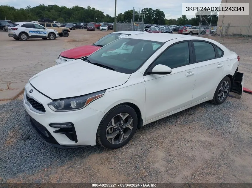 2020 Kia Forte Fe/Lxs VIN: 3KPF24ADXLE243341 Lot: 40255221