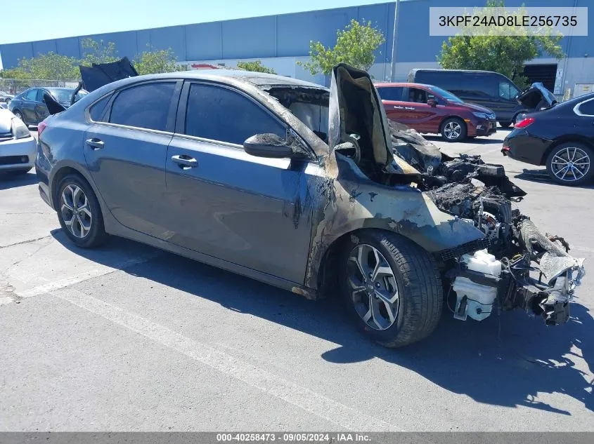 2020 Kia Forte Lxs VIN: 3KPF24AD8LE256735 Lot: 40258473