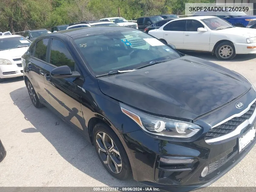 3KPF24AD0LE260259 2020 Kia Forte Lxs