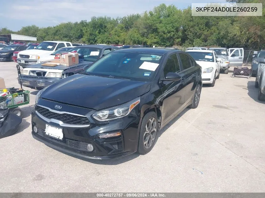 3KPF24AD0LE260259 2020 Kia Forte Lxs