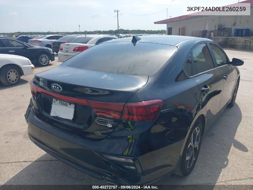 2020 Kia Forte Lxs VIN: 3KPF24AD0LE260259 Lot: 40272757