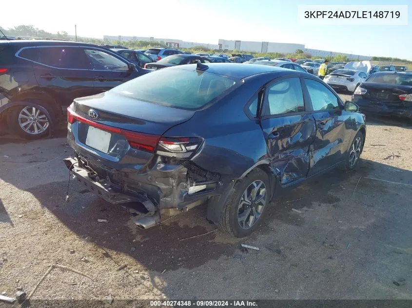 2020 Kia Forte Lxs VIN: 3KPF24AD7LE148719 Lot: 40274348