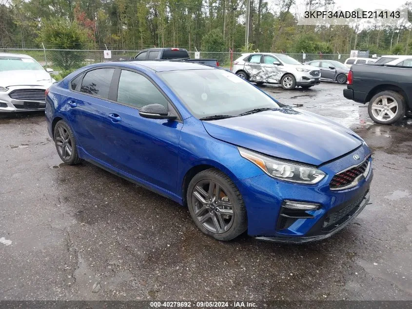 3KPF34AD8LE214143 2020 Kia Forte Gt-Line