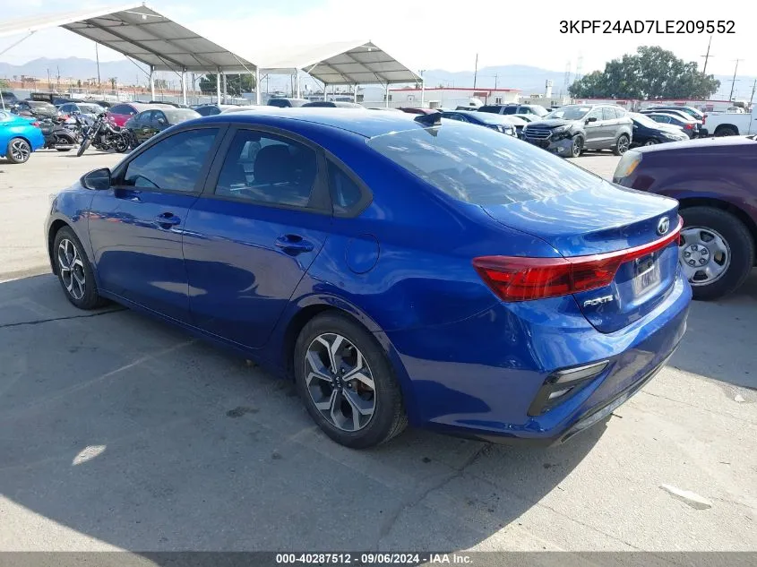 3KPF24AD7LE209552 2020 Kia Forte Lxs