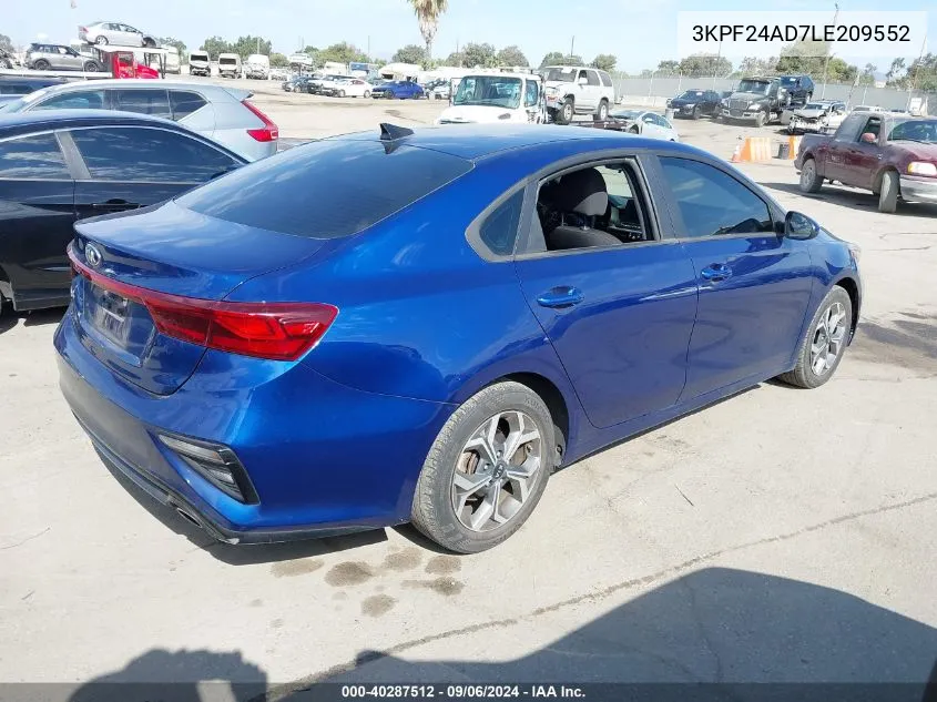 2020 Kia Forte Lxs VIN: 3KPF24AD7LE209552 Lot: 40287512