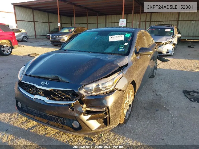 2020 Kia Forte Lxs VIN: 3KPF24AD5LE152381 Lot: 40288816