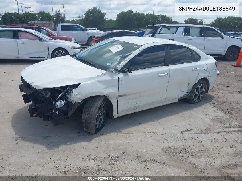 2020 Kia Forte Lxs VIN: 3KPF24AD0LE188849 Lot: 40290419