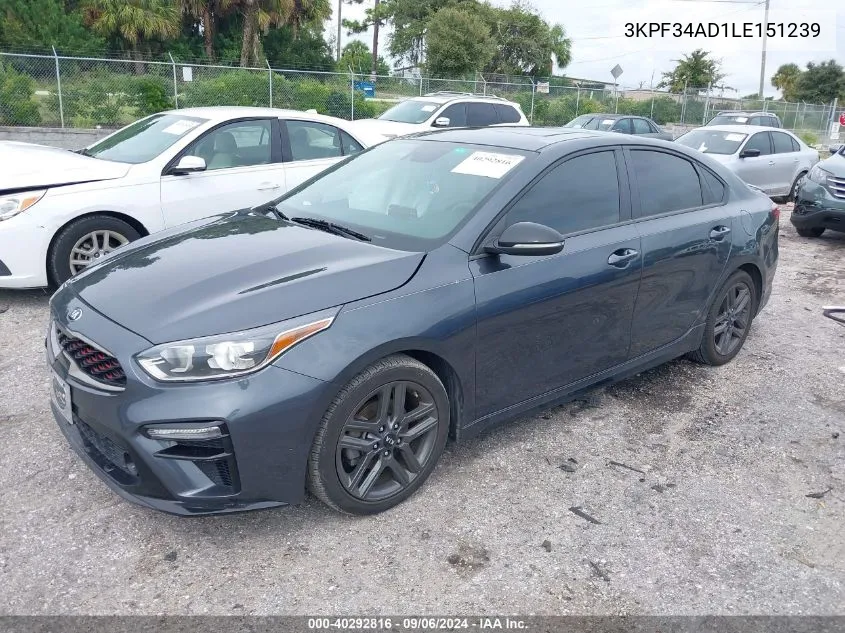 3KPF34AD1LE151239 2020 Kia Forte Gt-Line