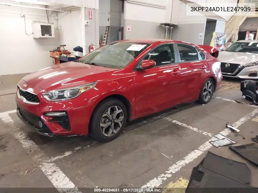 2020 Kia Forte Lxs VIN: 3KPF24AD1LE247939 Lot: 40294651