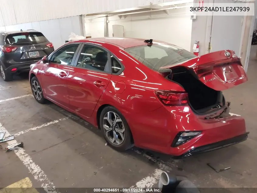 2020 Kia Forte Lxs VIN: 3KPF24AD1LE247939 Lot: 40294651