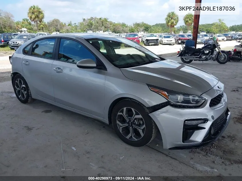 2020 Kia Forte Lxs VIN: 3KPF24AD9LE187036 Lot: 40298973