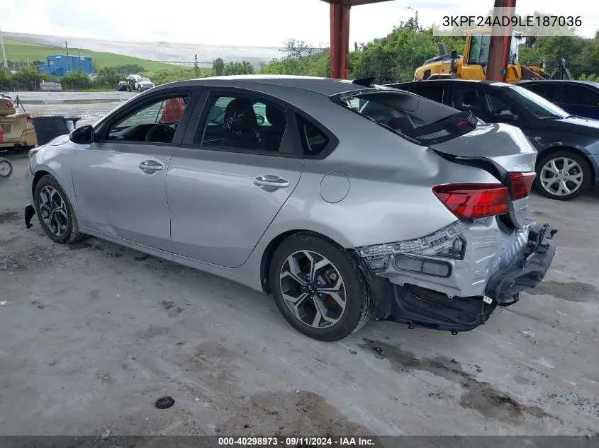 3KPF24AD9LE187036 2020 Kia Forte Lxs