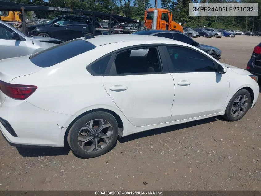 3KPF24AD3LE231032 2020 Kia Forte Lxs