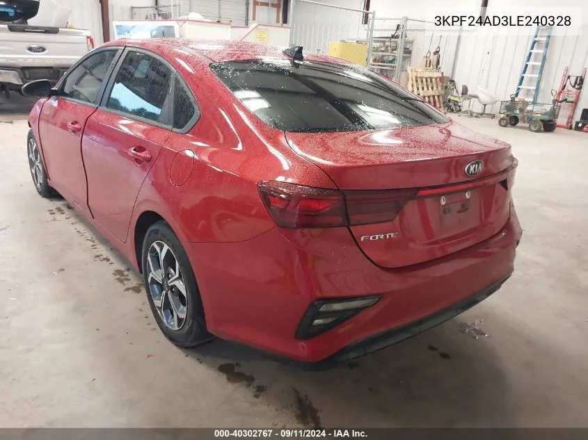 3KPF24AD3LE240328 2020 Kia Forte Lxs