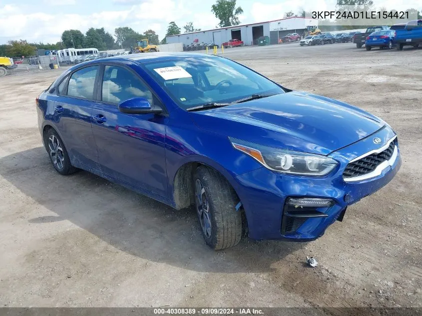 2020 Kia Forte Lxs VIN: 3KPF24AD1LE154421 Lot: 40308389