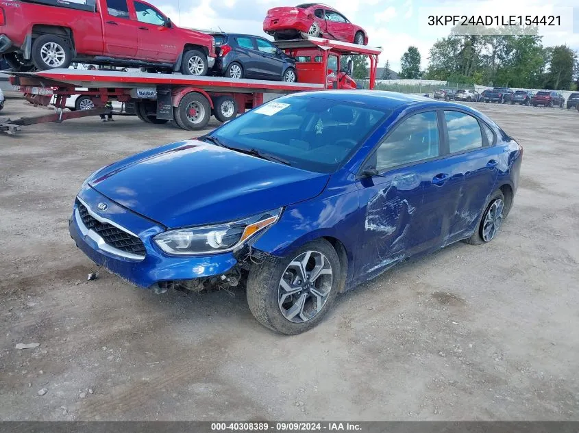 2020 Kia Forte Lxs VIN: 3KPF24AD1LE154421 Lot: 40308389