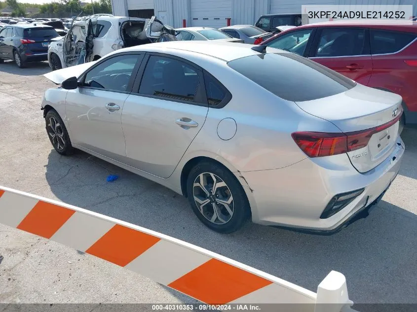 2020 Kia Forte Fe/Lxs VIN: 3KPF24AD9LE214252 Lot: 40310353